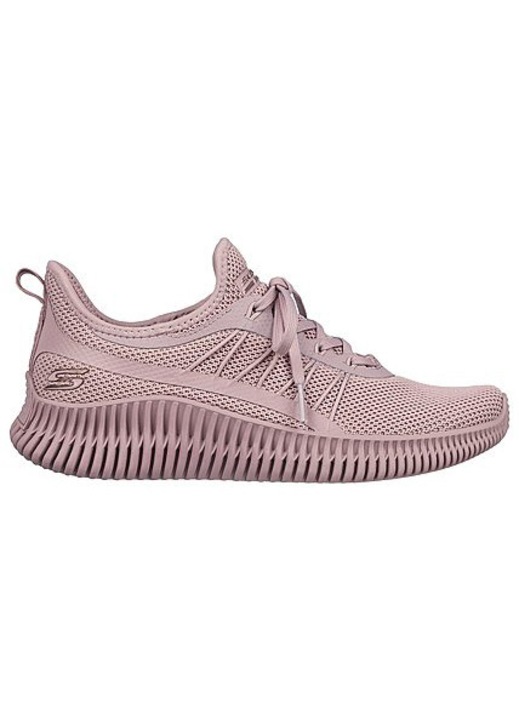 Skechers, Pantofi sport slip-on din plasa Bobs Geo, Roz