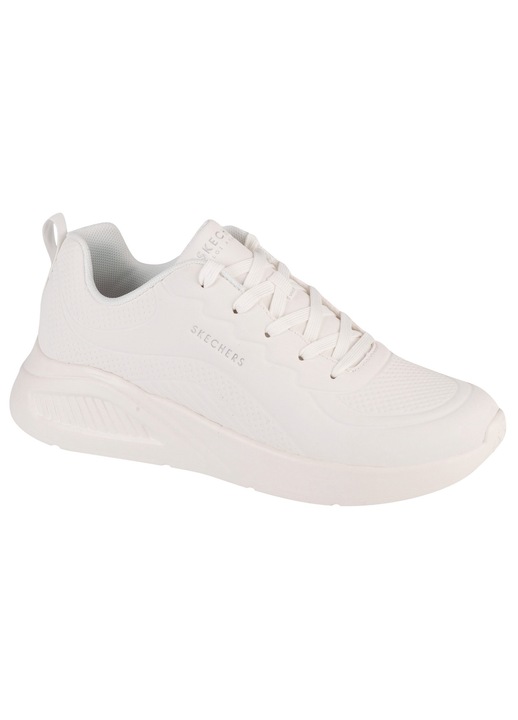 Skechers, Pantofi sport cu model uni Uno Lite, Alb