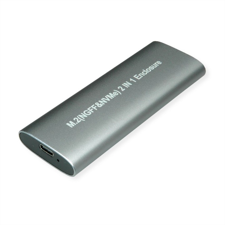 Външна кутия за SSD M.2 NVMe VALUE 16.99.4132, M Keys, USB 3.0 + USB-C 3.1 Type-C, 10Gbps