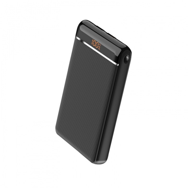 Baterie externa, SkyDolphin, 10000mAh, MicroUSB, Lightning, Negru