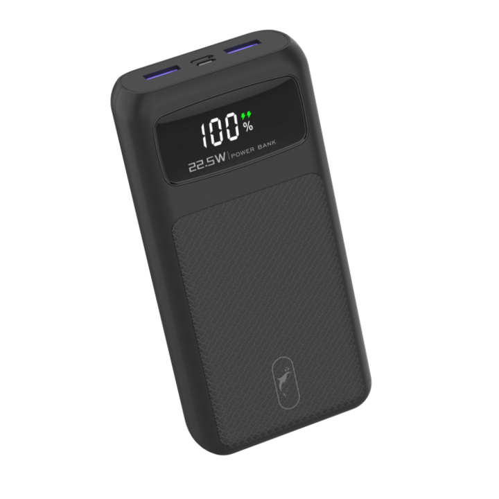 Külső akkumulátor SkyDolphin SP34, 20000mAh, Gyorstöltés, 22,5W, MicroUSB, Type-C, Lightning, fekete