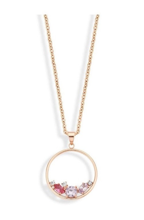 Victoria rose gold színű színes köves nyaklánc stones