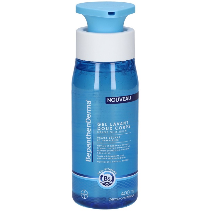 Bepanthen Derma tisztító gél babáknak, gyerekeknek és felnőtteknek, száraz és érzékeny bőrre, 400 ml