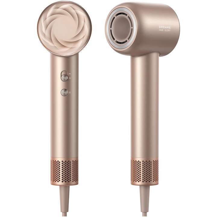 Uscator de par Dreame Glory AHD6A-RS, 1400W, 2 trepte flux aer, 4 setari temperatura, functie ionizare, roz