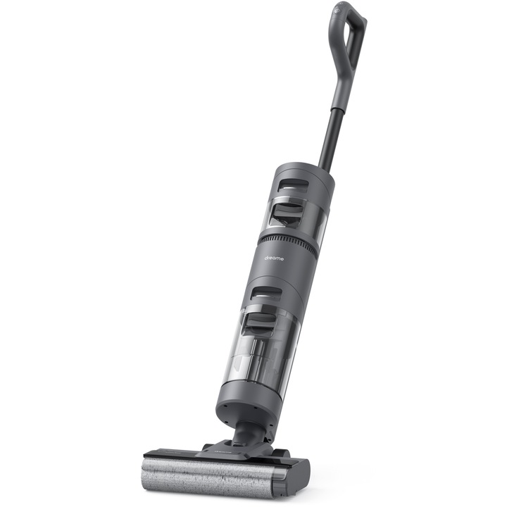 Dreame H12 Vezeték nélküli rúdporszívó, 200W, 900 ml víztartály, LED kijelző, 35 perc autonómia, Fekete