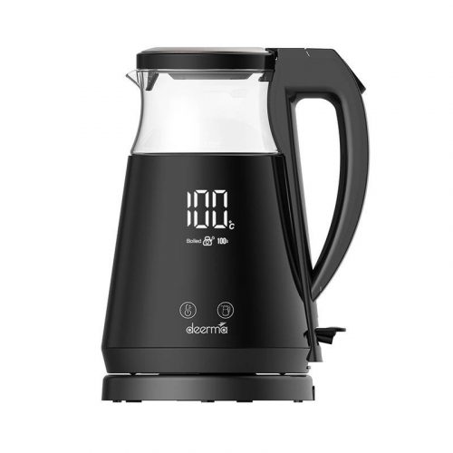 Fierbator electric, Deerma, SH90W, 1.7 l, 1700 W, Ecran tactil, Negru