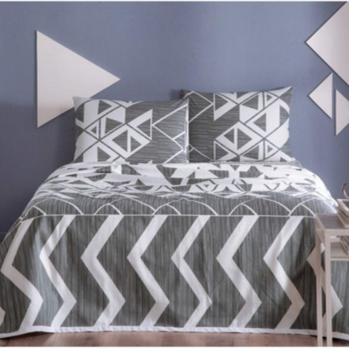 Pique ágynemű és takaró szett, 100% pamut, 4 részes, TAC, esőszürke