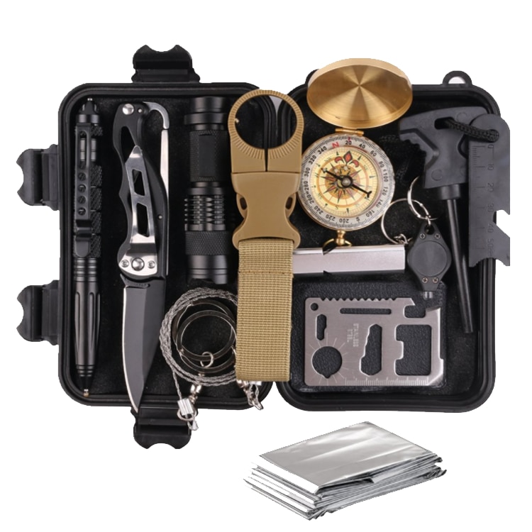 Kit de supravietuire, Survivals Esentials, Militar, 12 in 1, 12