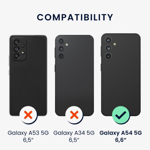 Husa kwmobile pentru Samsung Galaxy A54 5G, Silicon, Rosu, 60795.208