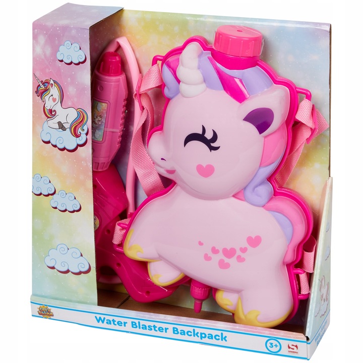 Раница и воден пистолет Sambro Unicorn, Розов