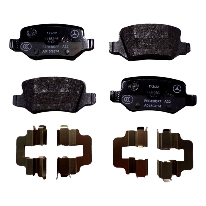 Mercedes-Benz hátsó fékbetét készlet, Eredeti, W168 W169 W245 W414, Fekete