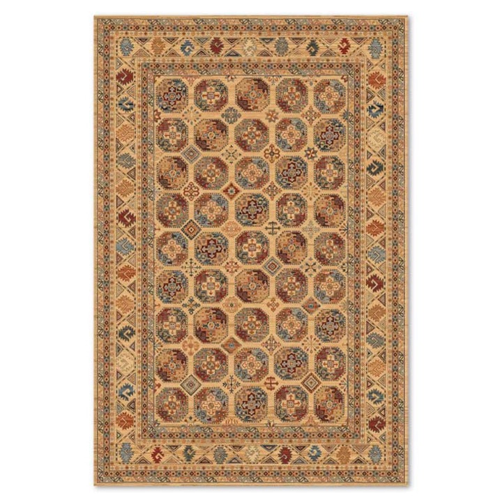 Covor Carpeta lana 100%, Colectia Antique 7874-1-53555, 80 x 145 cm, maro, clasic