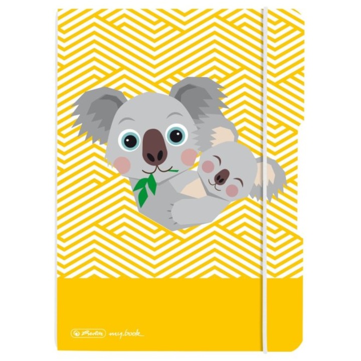 Jegyzetfüzet A5, 40 lap, 80 g/m2, diktálás, My.Book Flex, Aranyos állatok, Koala