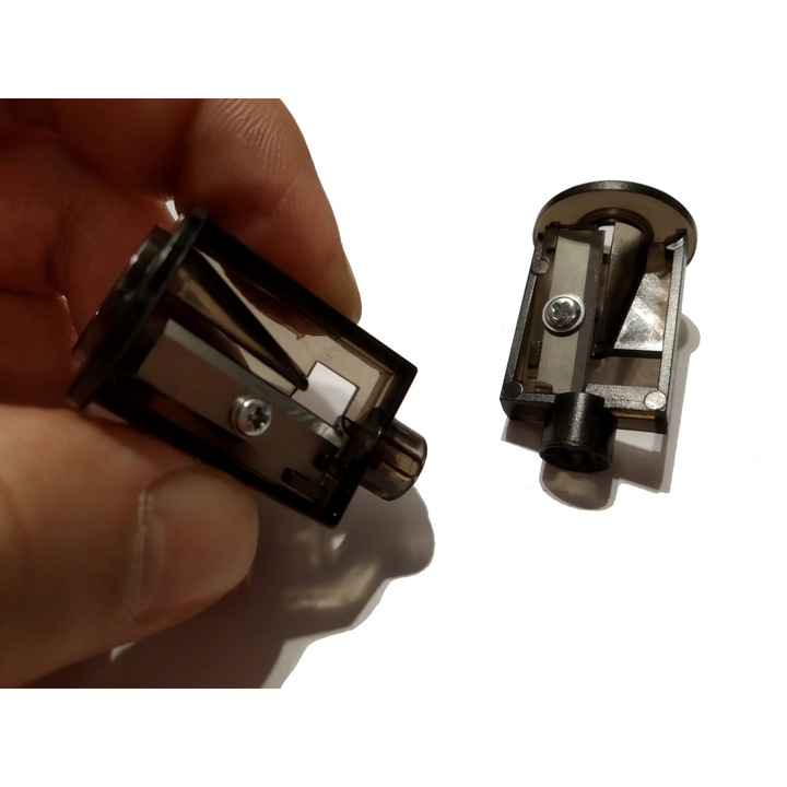 Set 2 ascutitori, Expresspaper, Plastic, 6-8mm/8-12mm, Gri