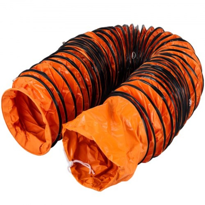 Rugalmas PVC cső 7,62 m, Ø 30,48 cm, hordozható elszívó ventilátorhoz