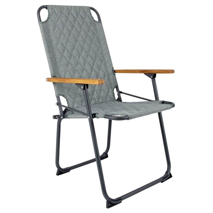 Сгъваем къмпинг стол Jefferson Bo-Camp, Сиво-зелен, 2.5 Kg