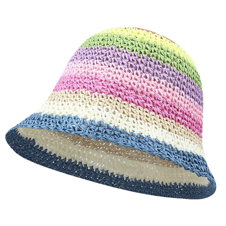 Дамска шапка, Qttvbtna, Хартиена, 56-58 см, Многоцветна