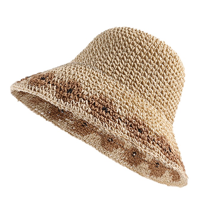 Kalap, Qttvbtna, Szalma, 56-58 cm, Bézs/Barna