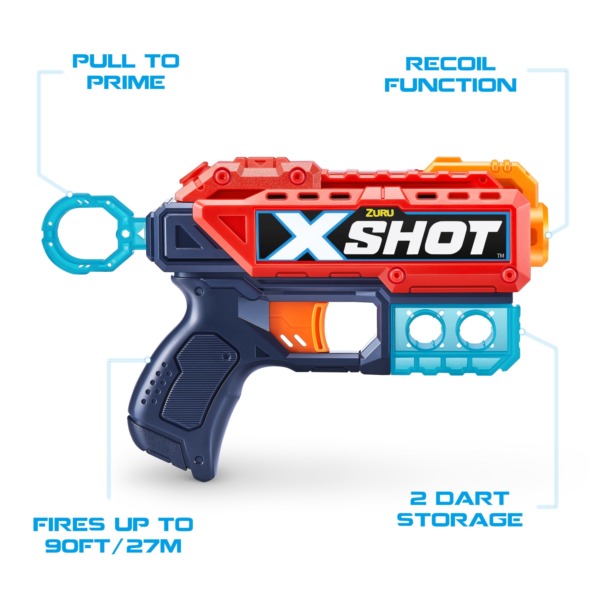 Set 2 blastere X-Shot - Excel Kickback, 8 proiectile - eMAG.ro
