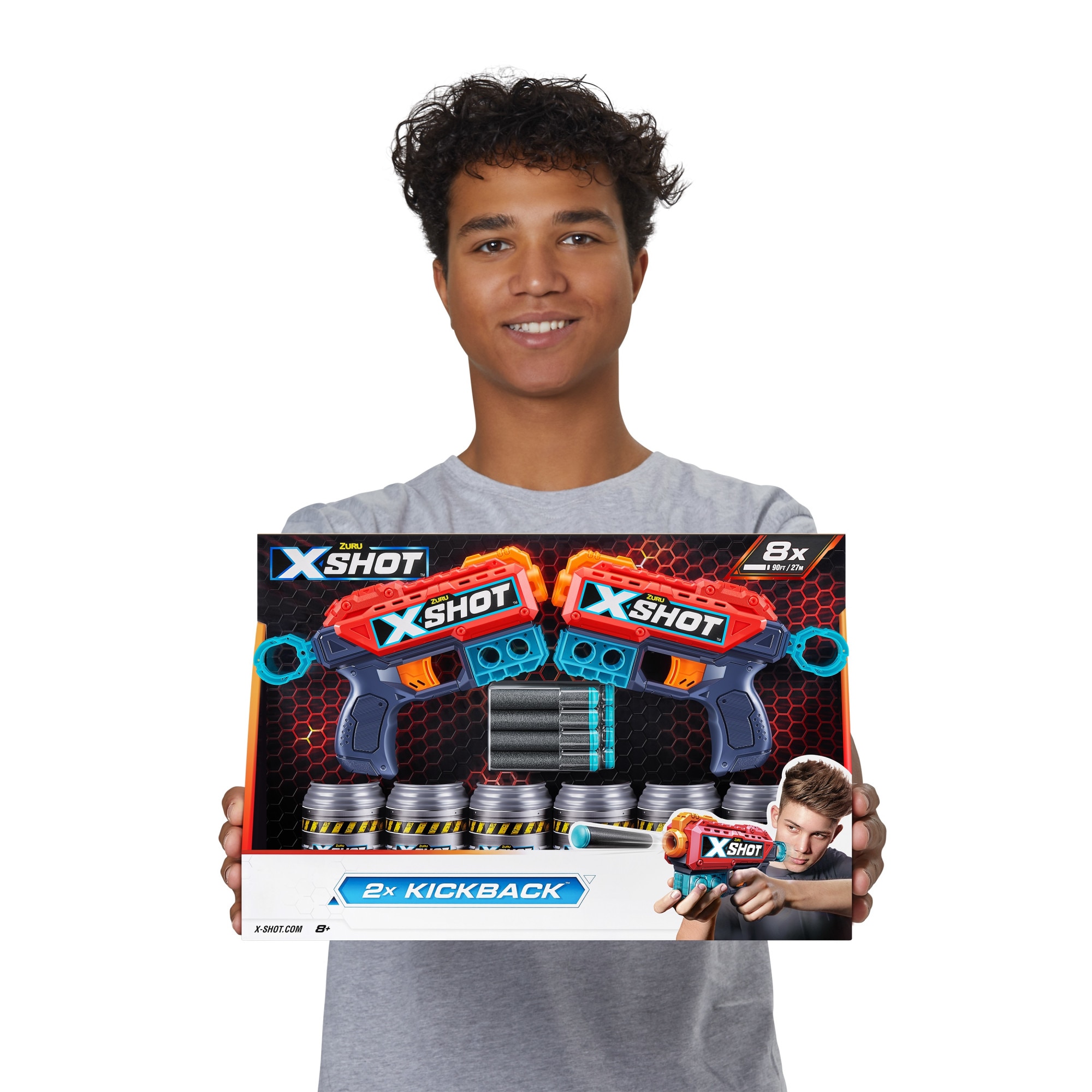 Set 2 blastere X-Shot - Excel Kickback, 8 proiectile - eMAG.ro
