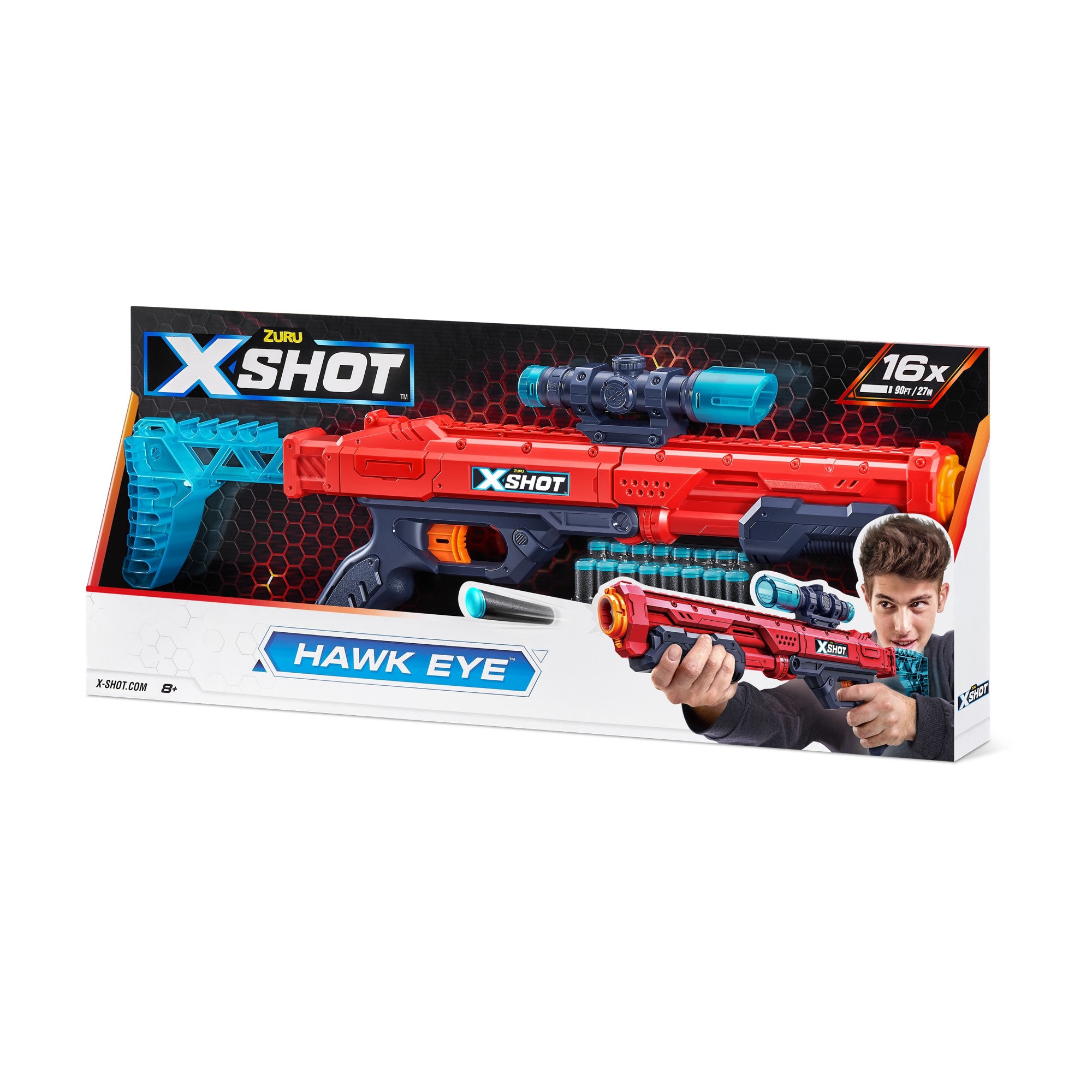 Blaster X-Shot - Excel Hawk Eye, 16 proiectile - eMAG.ro