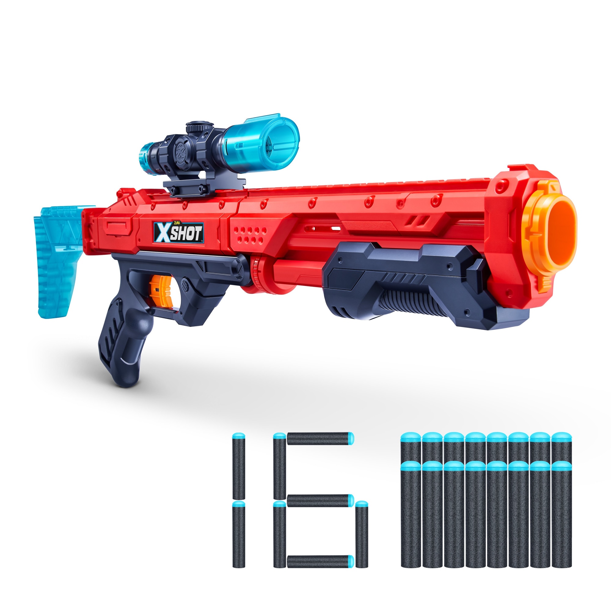 Blaster X-Shot - Excel Hawk Eye, 16 proiectile - eMAG.ro