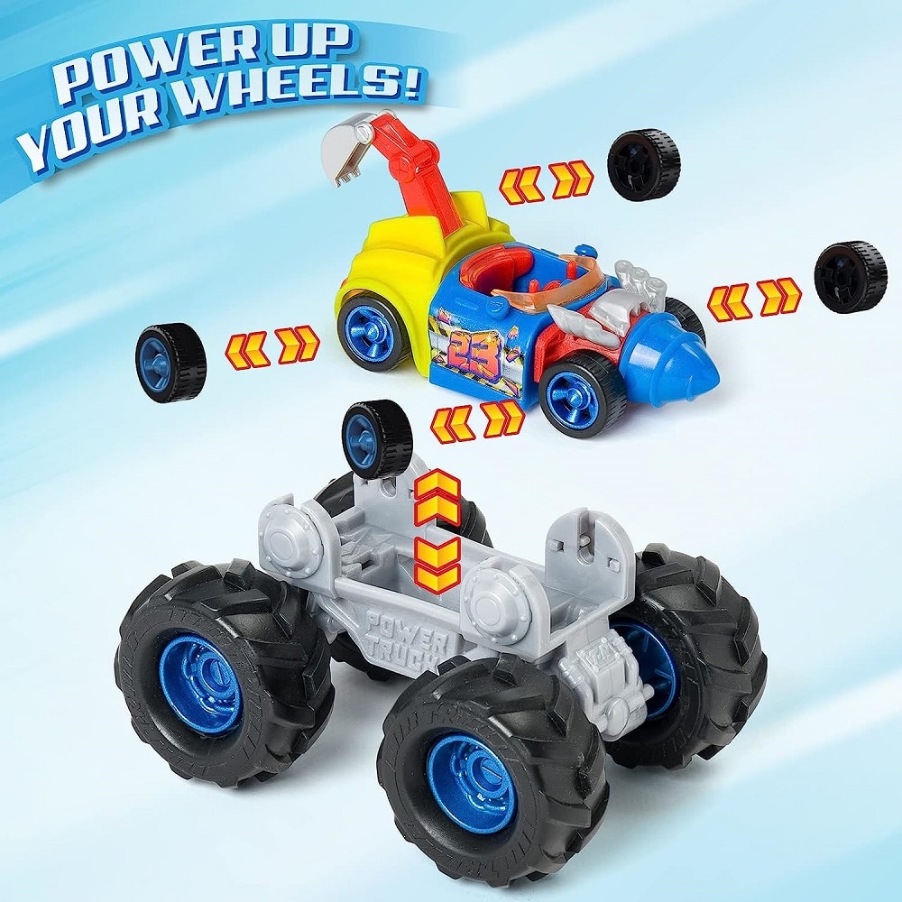 T-Racers Turbo Truck Turbo Digger - Fahrzeug Mit Fahrer, Kompatibel Mit Anderen T-Racers