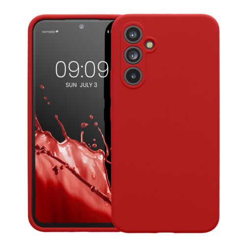 Husa kwmobile pentru Samsung Galaxy A54 5G, Silicon, Rosu, 60795.208