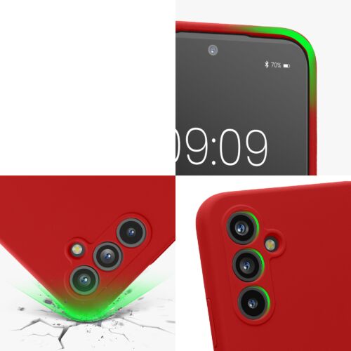 Husa kwmobile pentru Samsung Galaxy A54 5G, Silicon, Rosu, 60795.208