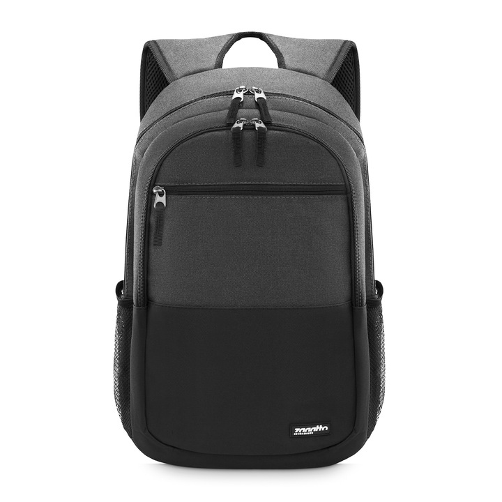 Rucsac barbati, Zagatto Scout, Negru/Gri, Buzunar pentru laptop 15,6”, Permite documente A4, 18L, Dimensiuni 40x30x13cm, Port USB, Ergonomic, Casual, ZG68