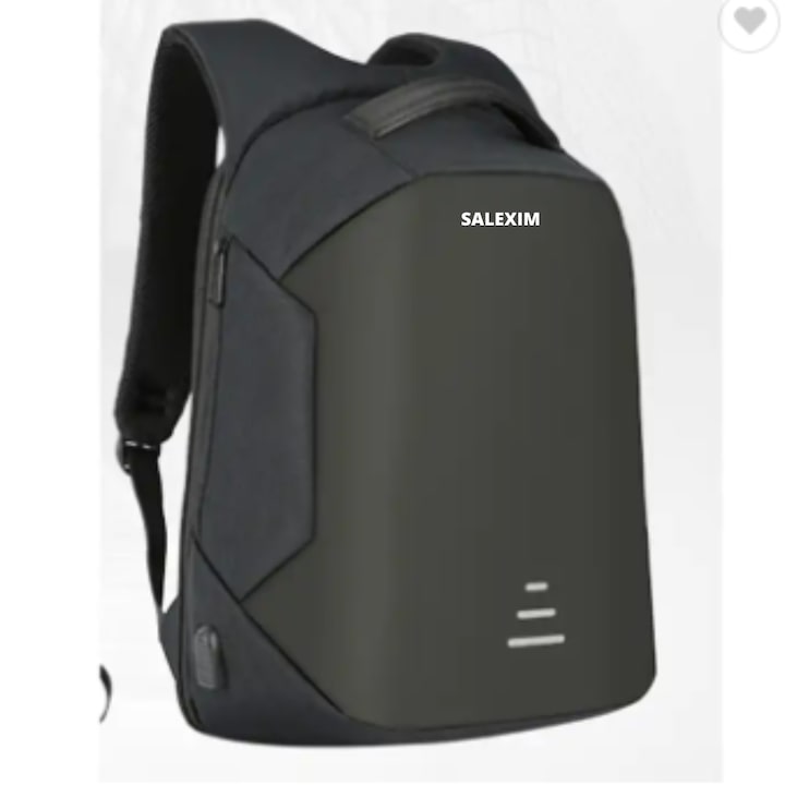 Fekete többfunkciós okos hátizsák, SALEXIM, USB port, Lopásgátló cipzár, Vízálló, Rekeszek 15,6 hüvelykes laptop, tablet, telefon, dokumentumok számára