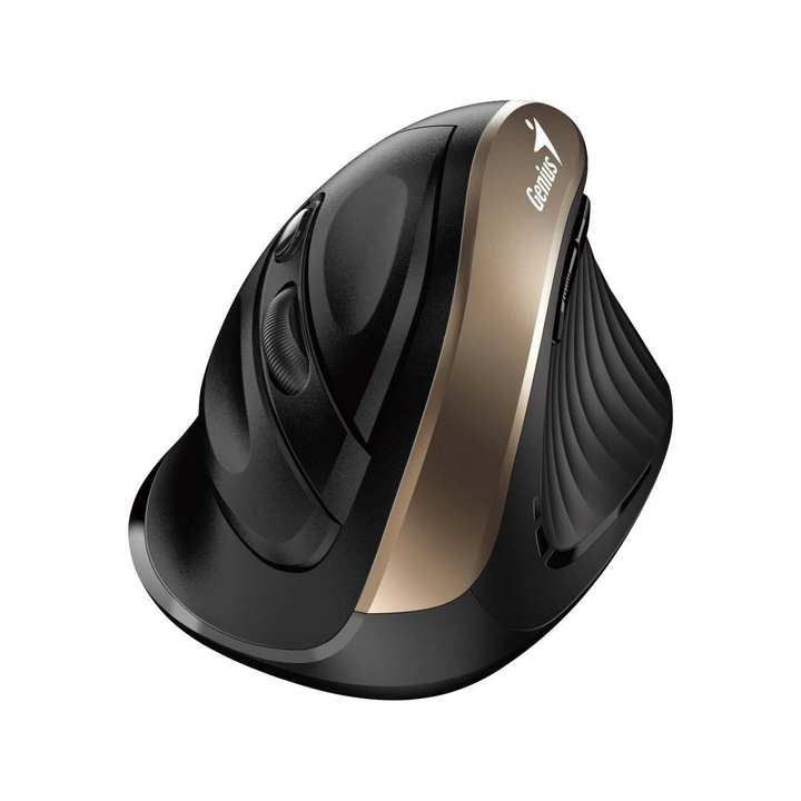 Мишка Genius, Ergo "NX-8250S", PC или NB, безжична, 2.4GHz, оптична, 1600 dpi, бутони/скрол 5/1, златна