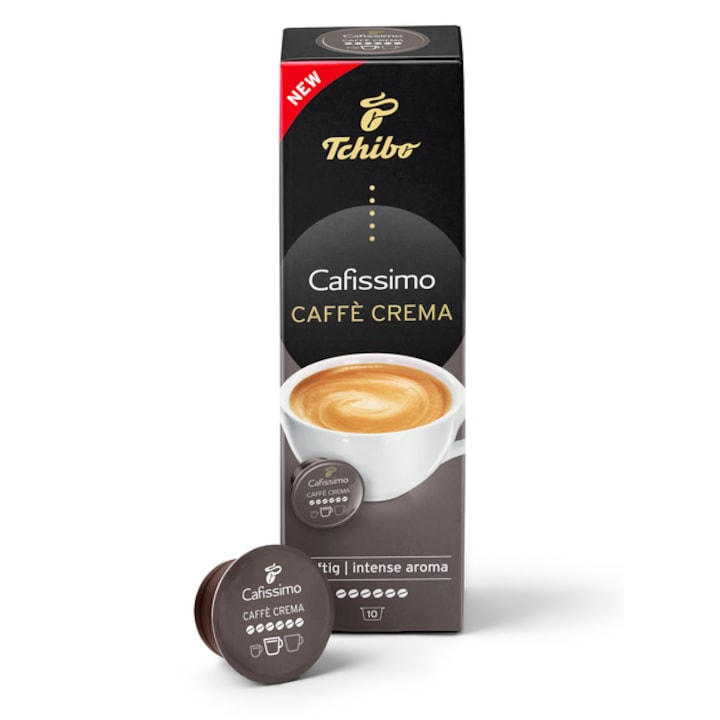 Pachet promo: 3 x Cafea Tchibo Cafissimo Caffè Crema Intense, 10 Capsule, 70 g