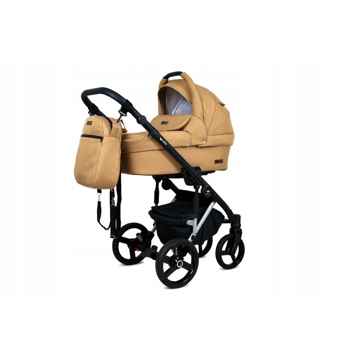 Carucior multifunctional BabyLux Uzo 4 in 1 - Landou, Carucior Sport, Scaun Auto cu Baza ISOFIX, Materiale Premium, Siguranta Sporita