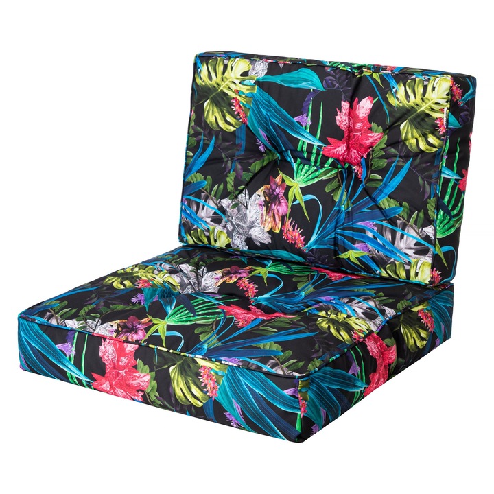 Възглавница за градински стол KAJA, R3 70x70, Цветни листа