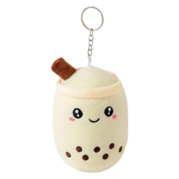 Jucarie de plus, Boba Milky, tip breloc, bej, 15 cm