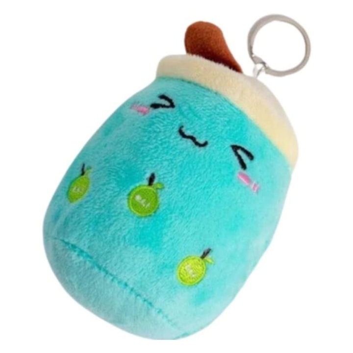 Jucarie de plus, Boba Apple, tip breloc, turcoaz, 15 cm