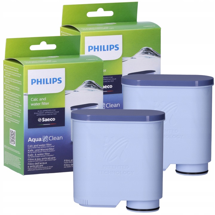 Filtru De Cafea, Philips, Saeco Aquaclean Ca6903/00, Set 2 Bucati, Plastic, Compatibil Cu Espressoarele Saeco Cu Marcaj Aquaclean, Manopera De Inalta Calitate, De Lunga Durata