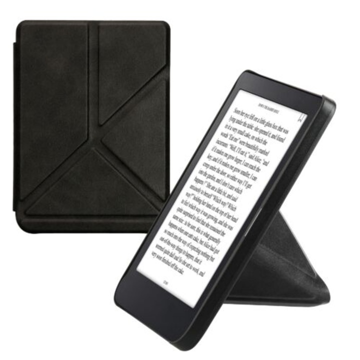 Kwmobile tok Kobo Clara 2E, Eco-bőr, fekete, 60051.73
