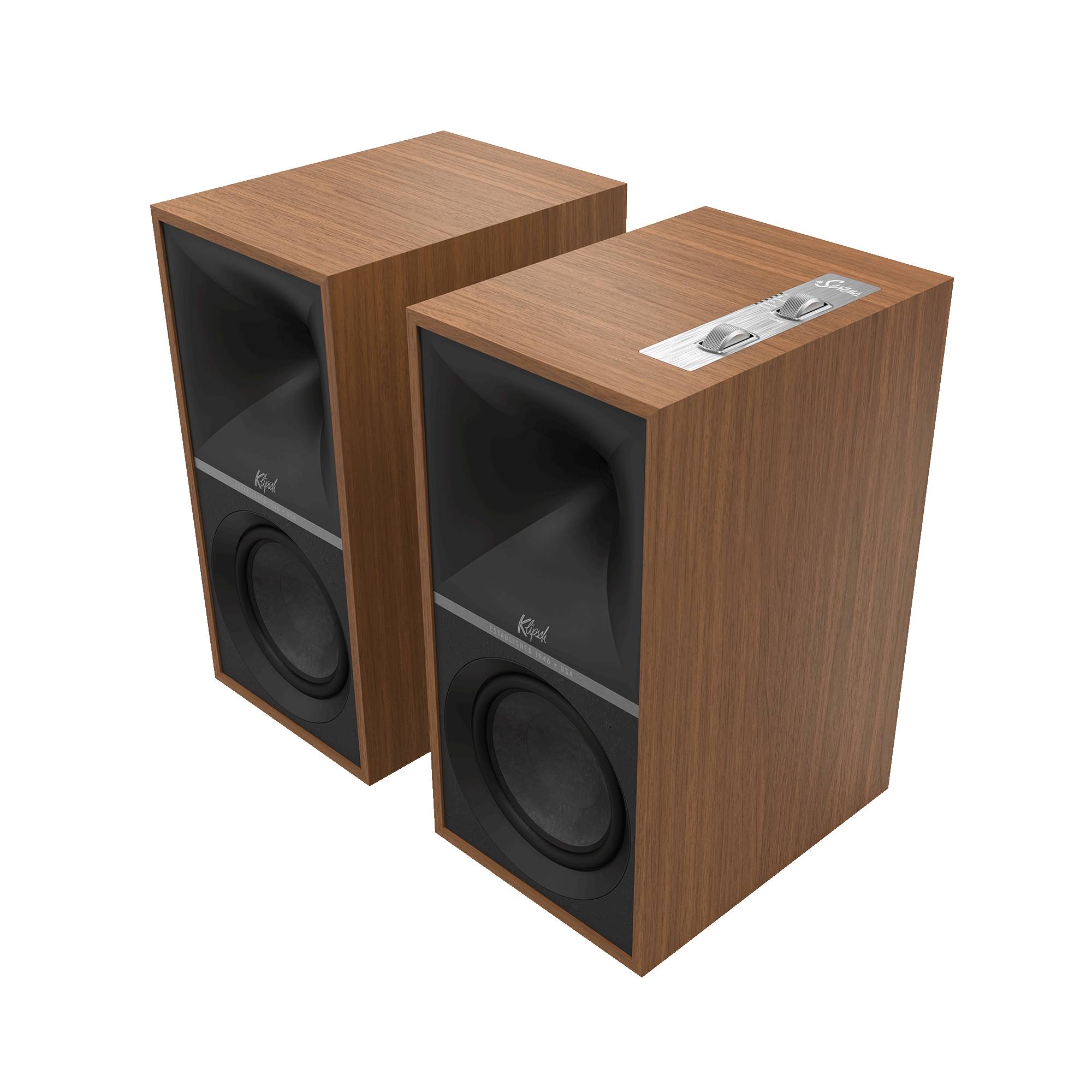 Set 2 boxe active Klipsch The Sevens, Walnut