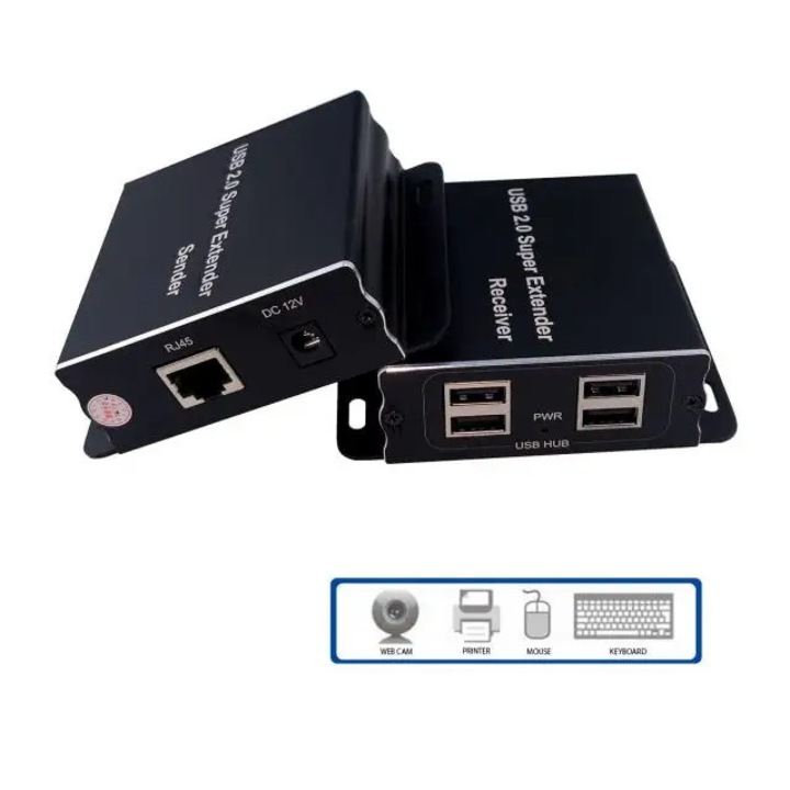 Amplificator USB ESTILLO ASKHU04-USB 1x4, amplifica semnalul USB pana la 100 m prin cablu UTP CAT5e / 6
