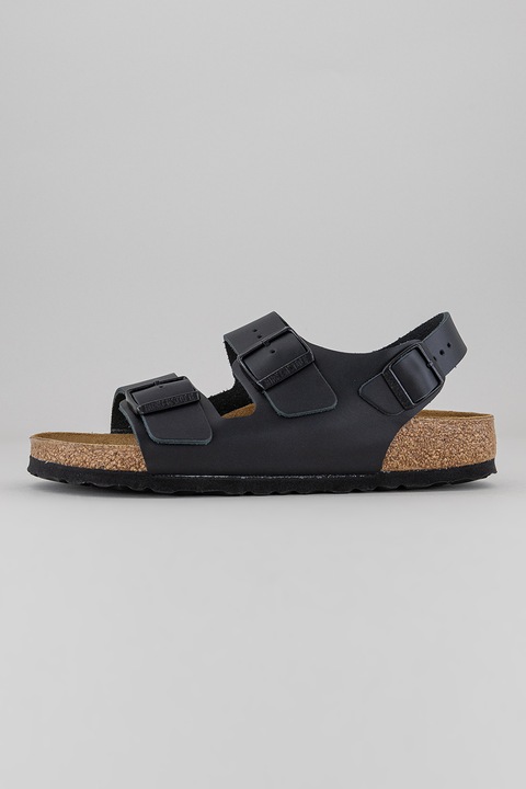Ferfi szandalok, Birkenstock, Milano Bs, Bor, Fekete, Fekete