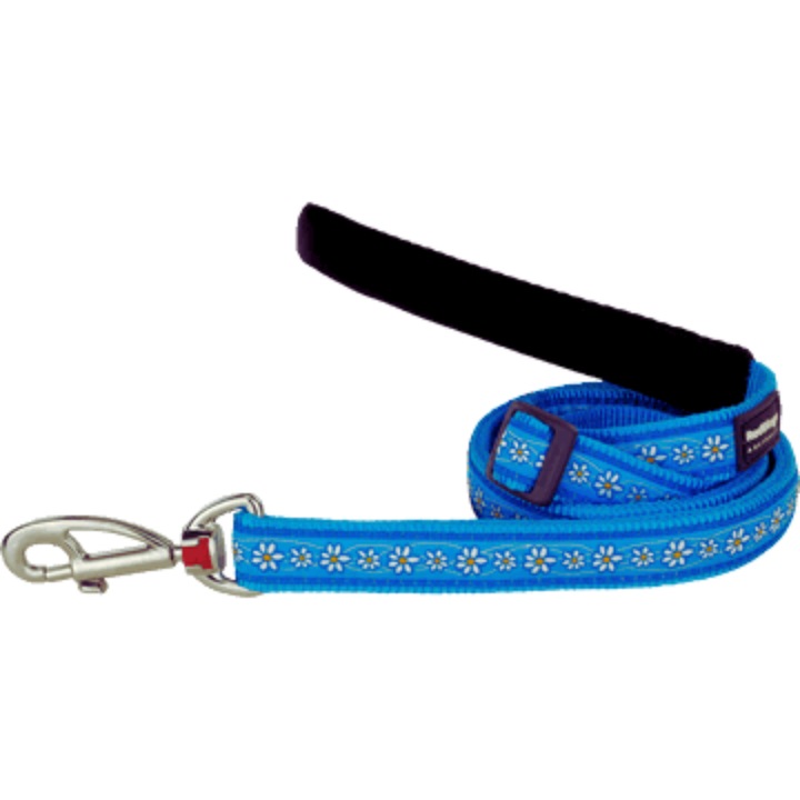 Lesa pentru Caini, Red Dingo, Daisy Chain, Turquoise, (120 cm / 12 mm), XS