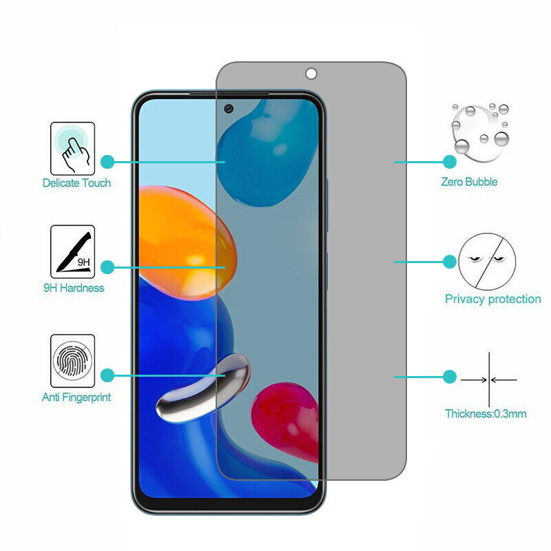 Folie Privacy Compatibila cu Xiaomi Mi 11T, Full Cover, Full Glue 6D, Calitate Premium, Black