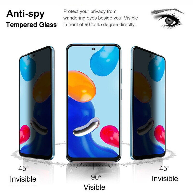 Folie Privacy Compatibila cu Xiaomi Mi 11T, Full Cover, Full Glue 6D, Calitate Premium, Black
