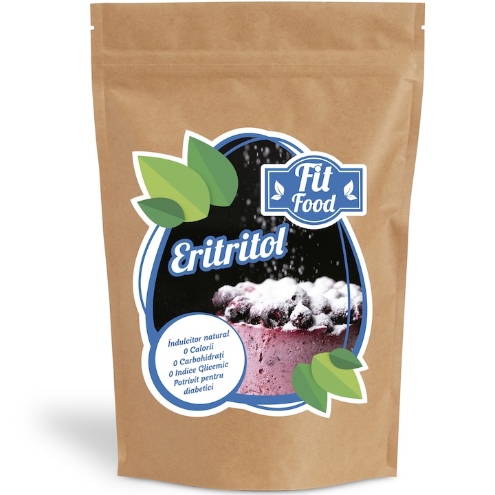 Eritritol, indulcitor natural lowcarb, Fit Food, 500g