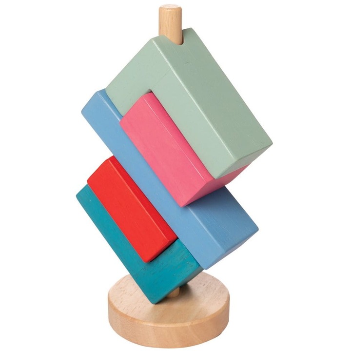 Интерактивна играчка за бебета, Manhattan Toy, Дърво, 1+ години, 15.2 x 25.4 x 20.3 см, Многоцветен