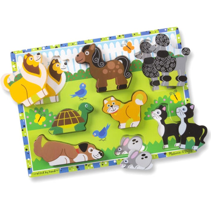 Állatfigurás Puzzle, Melissa & Doug, többszínű
