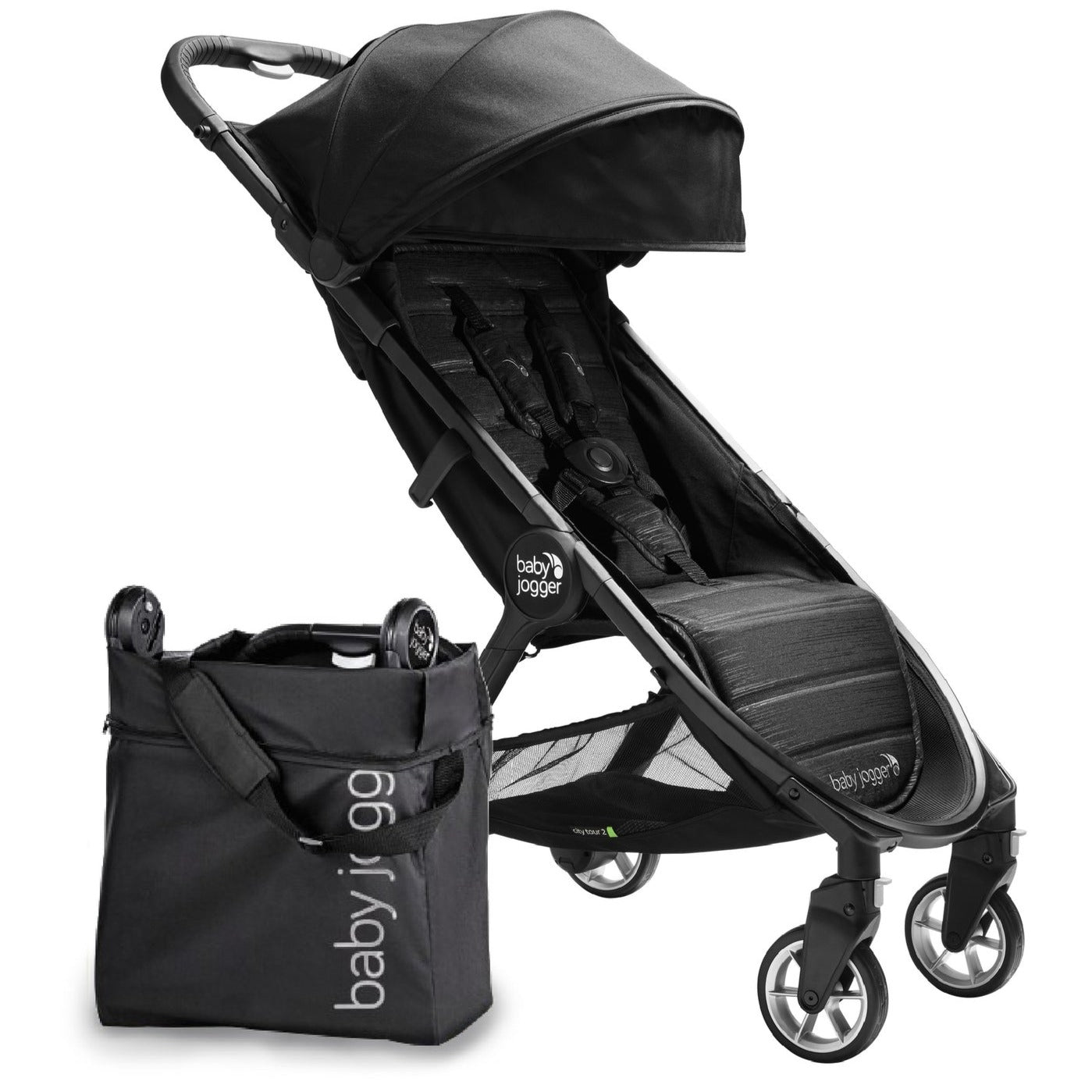 City boy coordinate set × 2 Carucior pentru copii, City Tour 2, Baby Jogger, 6.5 kg, Negru