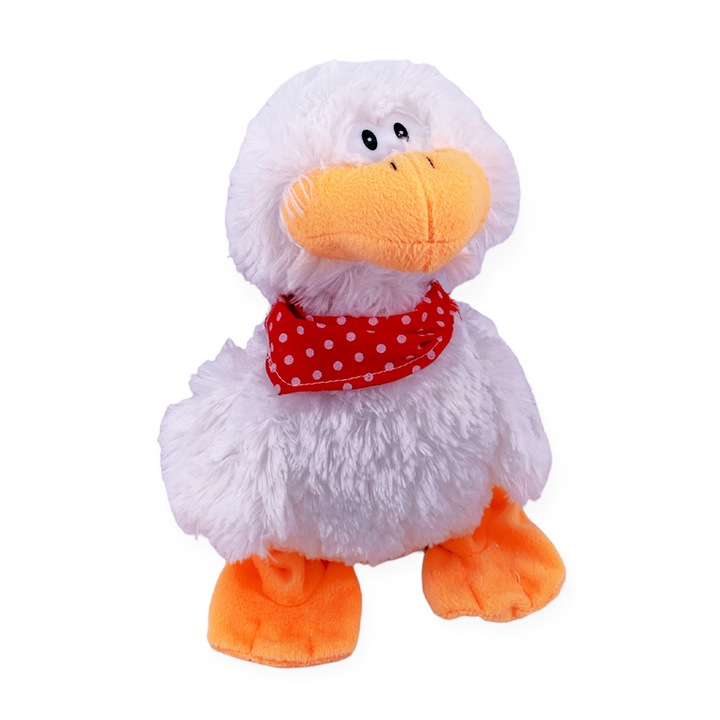 Jucarie de plus, Chippo, Rata, Muzicala, 30cm, Alb, 3+